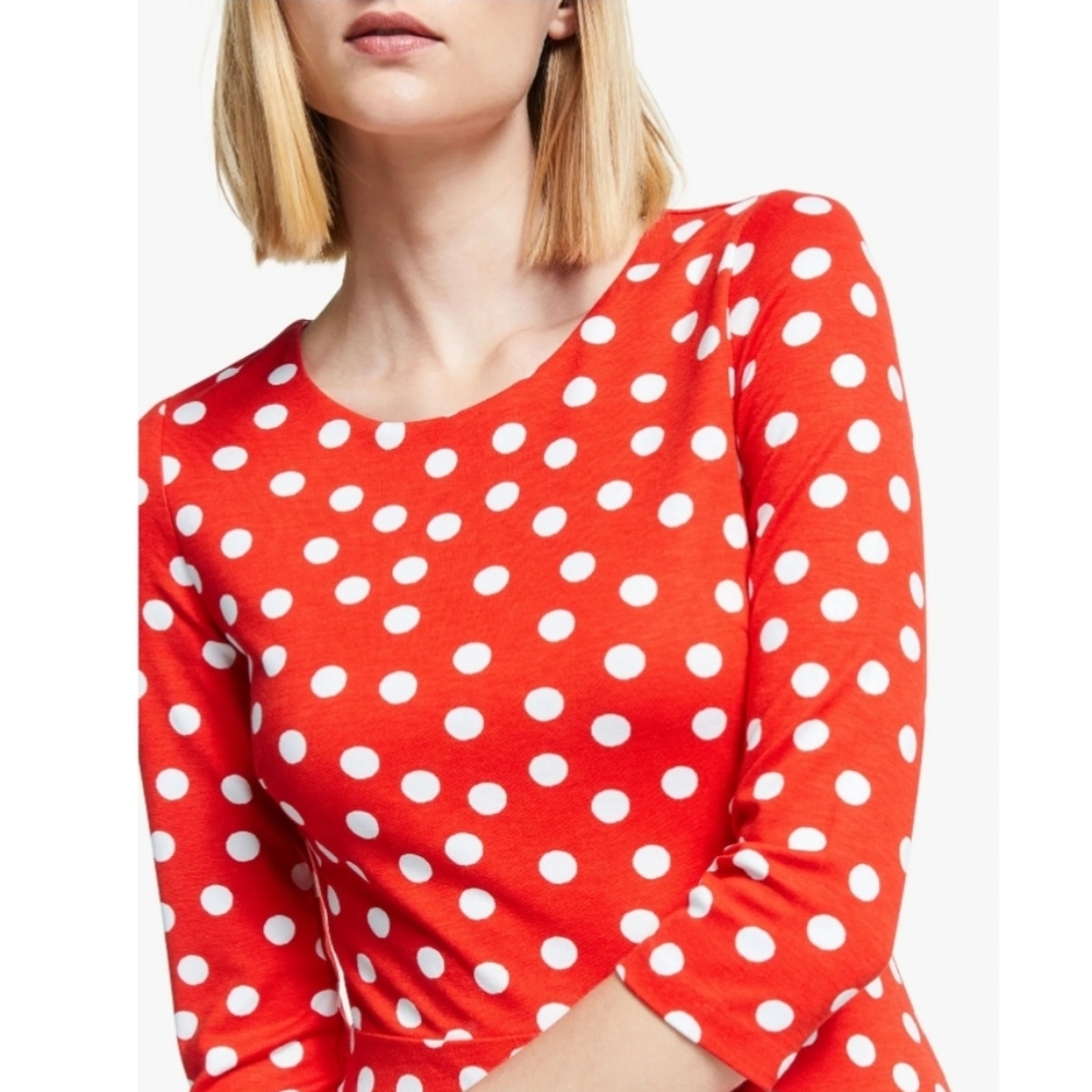 NEW! Boden Red Polka Dot Dress - Picture 3 of 8